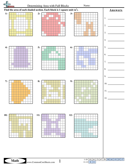 Blocks (Whole) Worksheet - Blocks (Whole) worksheet