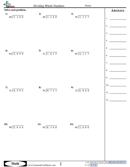 4 ÷ 2 (w/remainder) Worksheet - 4 ÷ 2 (w/remainder) worksheet