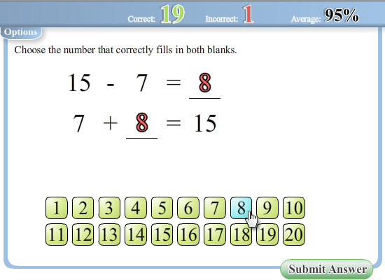 Interactive Worksheets - Comparing Addition & Subtraction worksheet