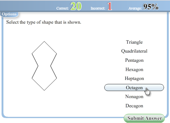 3.g.1 Worksheets - Identifying Shapes by Sides worksheet