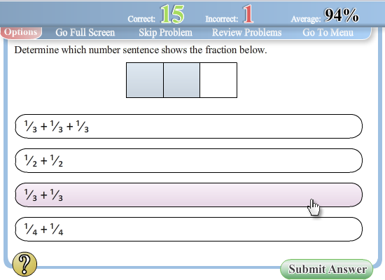 3.nf.1 Worksheets - Fractions as Addition Problems worksheet