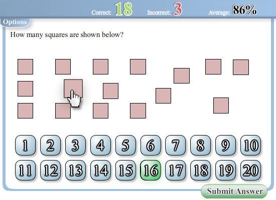 Interactive Worksheets - Counting within 20 worksheet