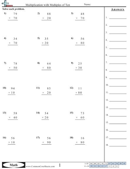 Multiplication Worksheets | Free - Distance Learning, worksheets and ...