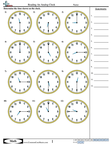 Time Worksheets | Free - Distance Learning, worksheets and more ...