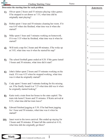 Time Worksheets | Free - Distance Learning, worksheets and more ...